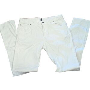 Johnnie-O Hugo 5-Pocket Pants White Golf Coastal Prep Quiet Luxury 32x34